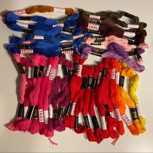 Mixed embroidery floss lot - 38 skeins